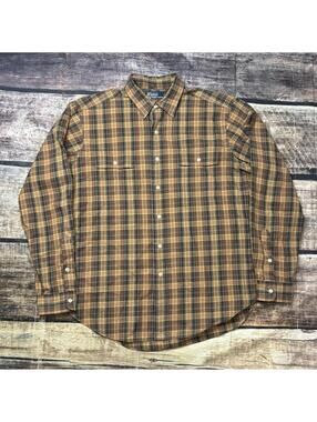 Polo Ralph Lauren Shirt Mens Large Pockets Cotton Button Down Long Sleeve